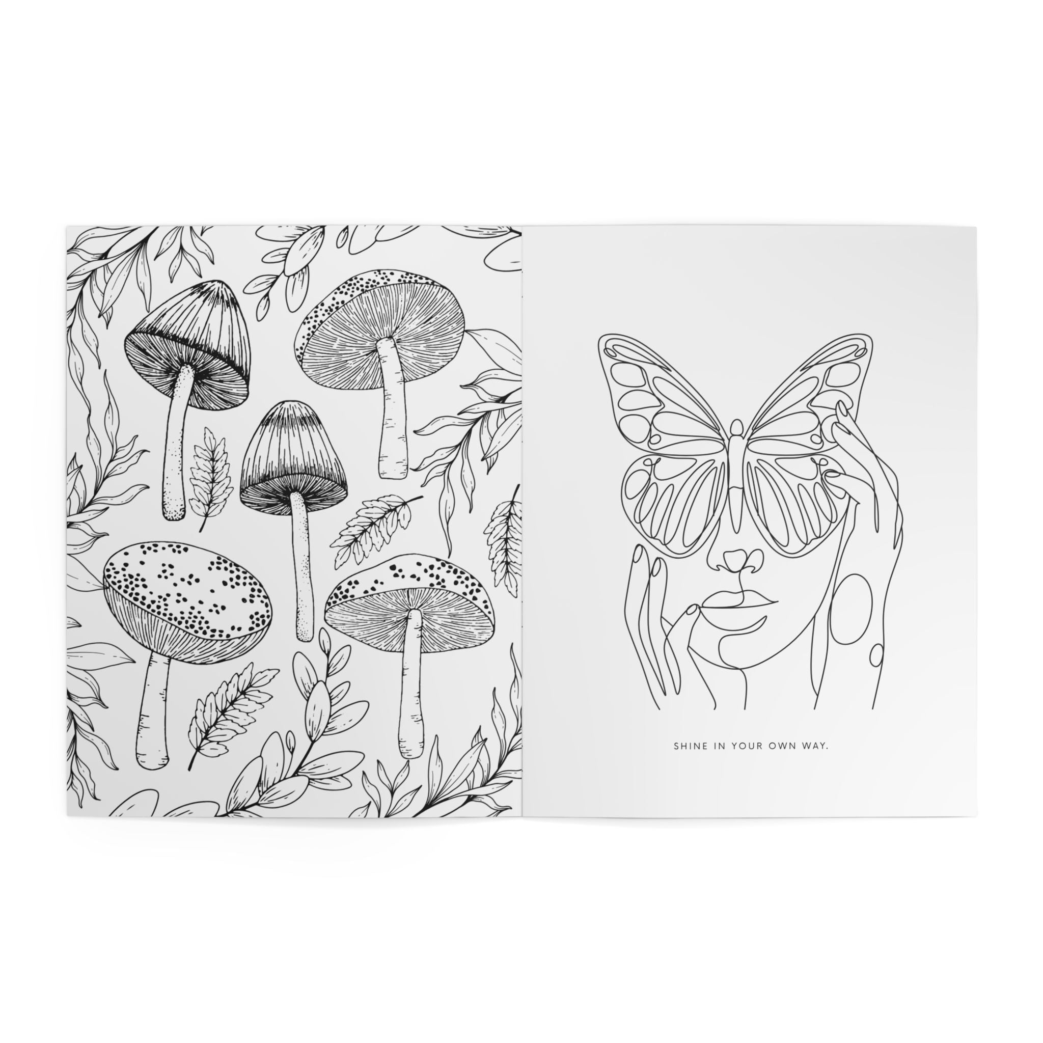 Mindful Magic Adult Coloring Book — Relaxing Butterfly Line Art for Stress Relief & Creativity