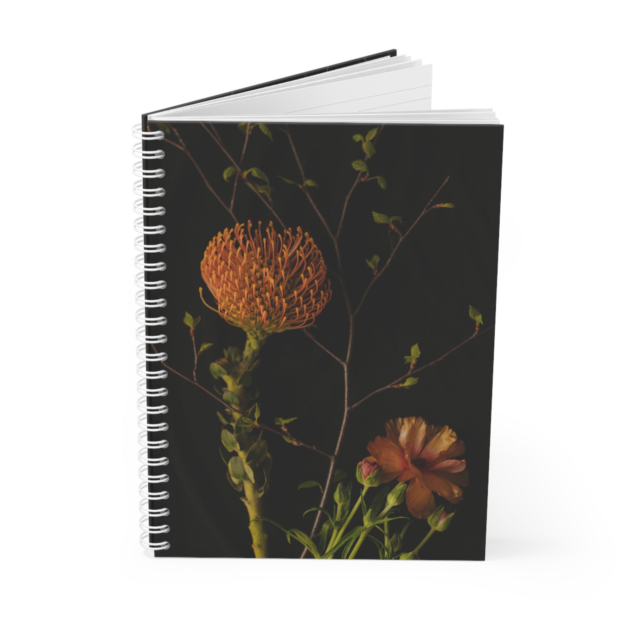 Floral 'Daily Journal — Unfiltered Thoughts' Spiral Notebook