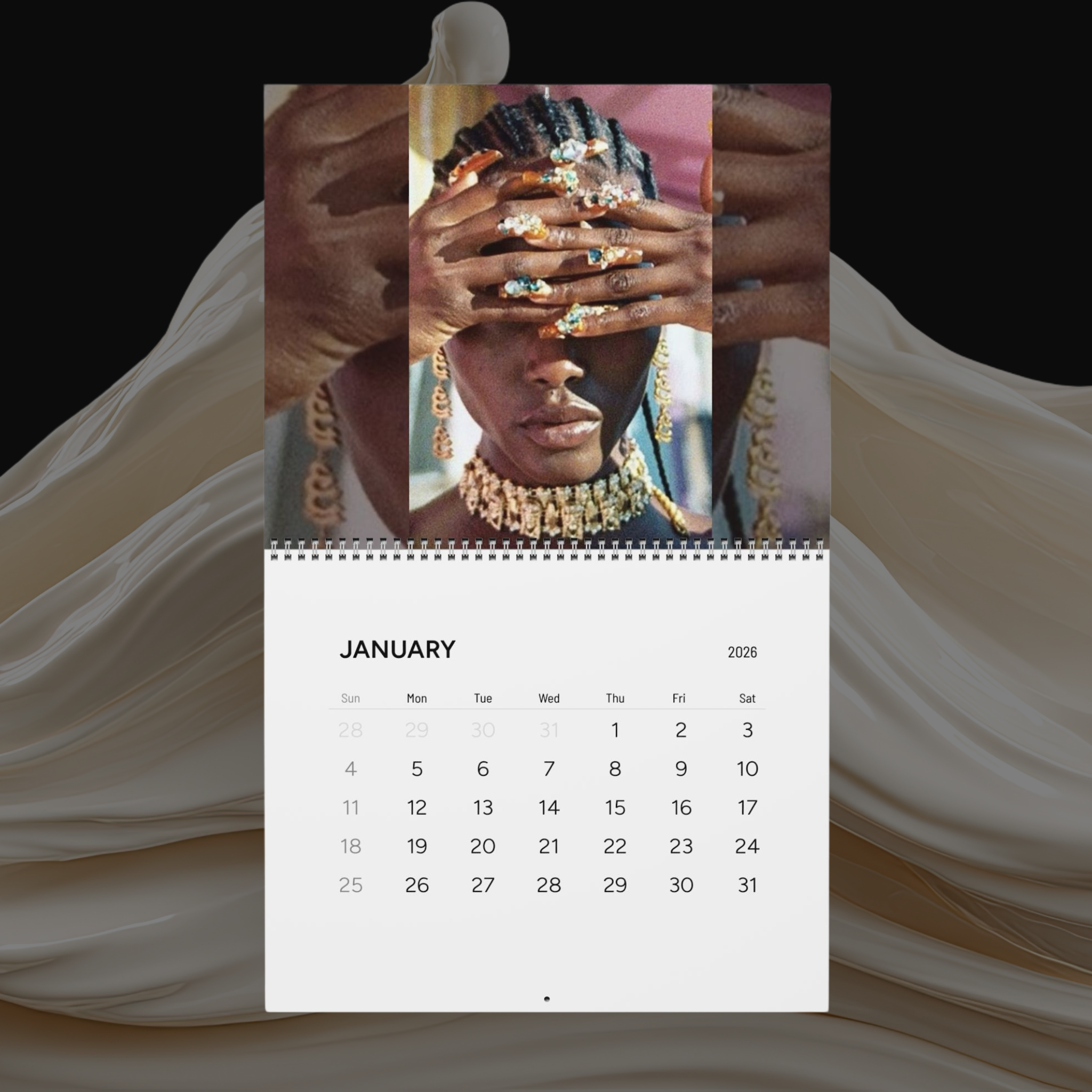 Black Goddess Luxury Calendar 2026 | Black Wealth Wall Calendar