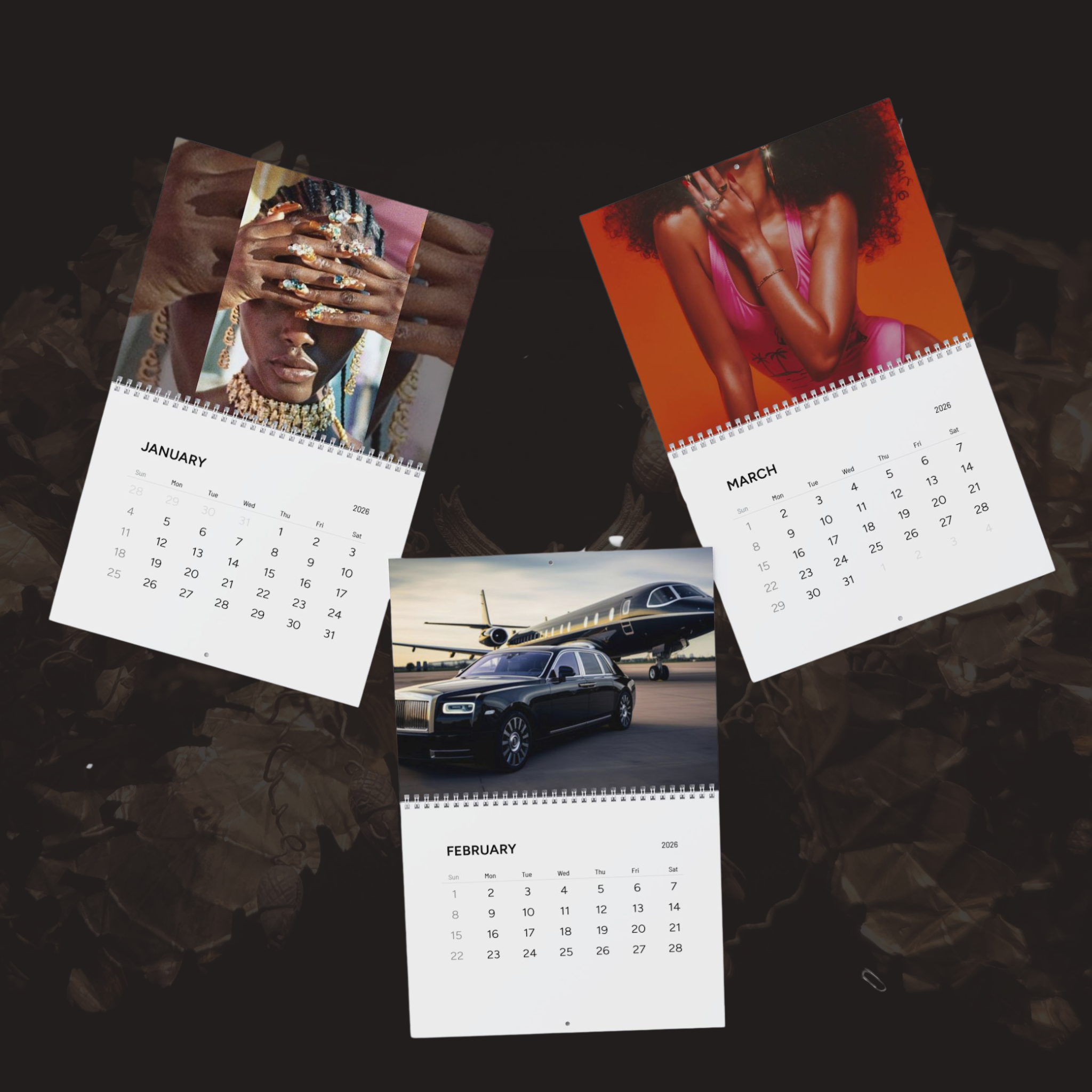 Black Goddess Luxury Calendar 2026 | Black Wealth Wall Calendar